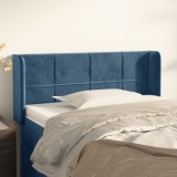 vidaXL Tăblie pat cu aripioare albastru &icirc;nchis 93x16x78/88 cm catifea