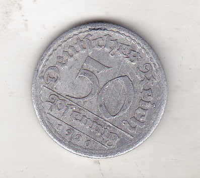 bnk mnd Germania 50 pfennig 1920E