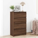 vidaXL Servantă, stejar maro, 60x35x98,5 cm, lemn prelucrat