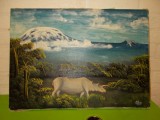 Cumpara ieftin Rinocer - PICTURA suprarealista in ULEI pe panza , semnata K. Bilali