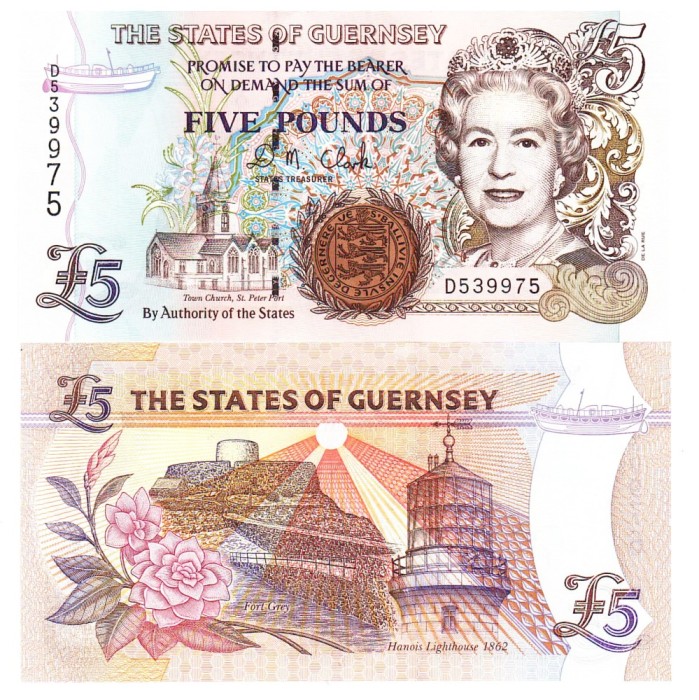 Guernsey 5 Pounds 2008 P-56c UNC