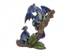 Statueta dragon cu pui Protectorul dragonelului 11 cm foto