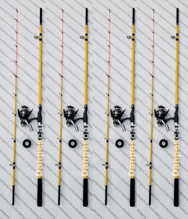 SET 4 Lansete PROFL DUAL FORCE tip Feeder 2,40m + 4 Mulinete SAIMINO X4000