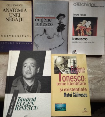 LOT 5 CARTI DESPRE EUGEN IONESCU / EUGENE IONESCO (TOATE IN LIMBA ROMANA) foto