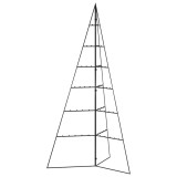 Cumpara ieftin Brad de Craciun din metal pentru decor, negru, 140 cm
