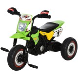 HOMCOM Tricicleta pentru Copii Stil Motocicleta cu Pedale cu Lumini si Sunete, 3 Roti Late, Varsta 18-36 Luni | AOSOM RO