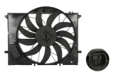 Ventilator radiator Mercedes Clasa CL 2006, Clasa S 2005; mufa cu 4 pini, 650W, diametru 535mm, motor + elice + carcasa; 2205000193; A2205000193;
