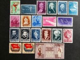 Lot Filatelic Rom&acirc;nesc Variat &ndash; Mari Aniversări Culturale, Scriitori Rom&acirc;ni, Port Popular Sibiu &amp; Aniversări Sociale / Poșta Rom&acirc;nă (1957&ndash;1958) - A583