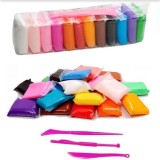 Set plastilina, accesorii, 12 culori, model simplu