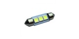 Bec auto 3 LED-uri,SMD 5050, Culoare Alb Rece, 38mm, Alimentare 12V, plafoniera, portbagaj