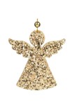 Glob Ornamental de Craciun in forma de ingeras, Xmas, Auriu, 8.17 cm