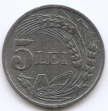 Romania 5 Lei 1942 - Zinc, 23 mm, KM-61 (2)