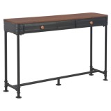 Cumpara ieftin Masă consolă cu 2 sertare, 120 x 30 x 75 cm, lemn masiv de brad