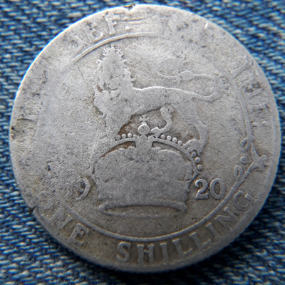 2d - 1 Shilling 1920 Anglia / Marea Britanie / George V argint foto