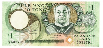 Tonga 1 Pa&amp;#039;anga 1995 P-31d Seria 532791 foto
