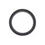 Husa Volan Auto Piele Ecologica Perforata Negru Cusatura Rosie Marime M 37-38 cm OEM