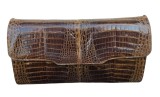POȘETĂ VINTAGE PLIC DIN PIELE NATURALA DE CROCODIL CAIMAN