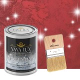 Vopsea decorativa de Lux, Argentina, cu Efect 3D Stelat, Visiniu, 2 Litri si Pensula inclusă-Toro Decor