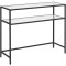 VASAGLE Masa de intrare, pe 2 nivele, blat din sticla securizata, cadru metalic, 35x100x80cm, negru Household NewTrend