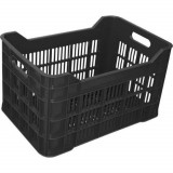 Naveta A101, Plastic HDPE, 35x53x31.5 cm, Negru, Ladita Transport Legume, Ladita Transport Fructe, Ladita Depozitare, Ladita Fructe, Ladita Legume, La, Legolas