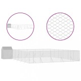 Cumpara ieftin Padoc exterior cu acoperis argintiu 12x12x2,5 m otel galvanizat
