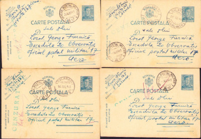 HST CP424 Lot 4 cărți poștale OPM 17 Escadrila 20 Observație 1941 foto