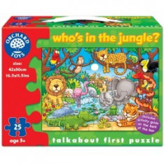 Puzzle cu activitati Cine este in jungla? WHO'S IN THE JUNGLE?