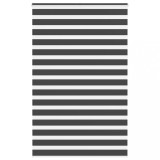 VidaXL Jaluzea tip zebra neagră lățime țesătură 135,9 cm poliester