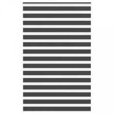 vidaXL Jaluzea tip zebra neagră lățime țesătură 135,9 cm poliester