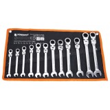Trusa set chei combinate cu clichet articulate 8-19mm 12piese, cap flexibil (PM1176)
