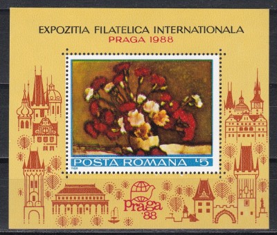 Romania 1988, LP.1207 - Expozitia Filatelica Internationla Praga, MNH foto