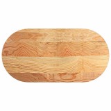 Cumpara ieftin Blat de masa maro deschis 100x50x4 cm lemn masiv de stejar oval