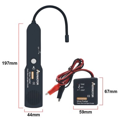 Tester continuitate scurtcircuit identificator de cabluri tracker Aermotor foto