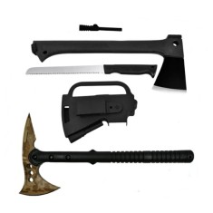 Set Topor multifunctional si Topor Desert Camo, DEPOX&reg; , negru, 39 cm