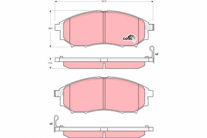 TRW GDB3392 COTEC set placute frana,frana disc