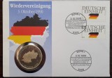 GERMANIA - FDC SI MEDALIE ARGINT - WIEDERVEREINIGUNG 03.OKTOBER 1990, STARE UNC