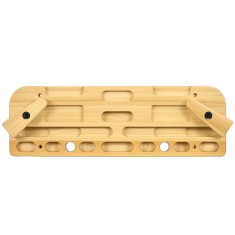 SPORTNOW Poutre de escaladă mare placă de agățat antrenament cu 19 caneluri cu șuruburi de montaj 57 x 18 cm natural | Aosom Romania