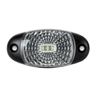 Lampa gabarit auto BestAutoVest 12/24V ovala Alba cu led, 72x34x18mm, cu suport fixare , 1 buc. foto