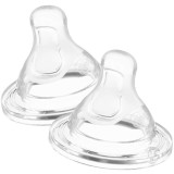 Tetine Chicco Perfect5, Fiziologice, Anti-colici, Silicon, Hrana Groasa, 6+ luni, 2 bucati