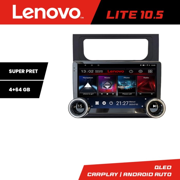 Navigatie VW Touran 2010-2016 Kit-touran3 Lenovo 8 core 4+64 10.5 inch Incell 1K android Wifi 5Ghz gps internet a CarStore Technology