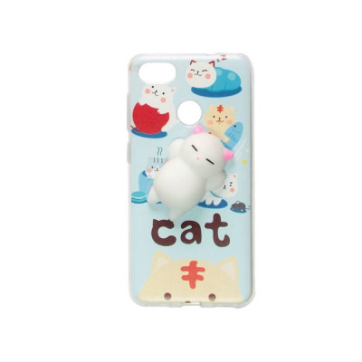 Husa Iberry Rubber 3D Cat M1 Pentru Huawei P10 Lite (2017) foto