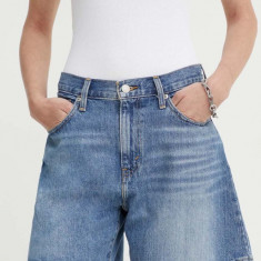 Levi's pantaloni scurti jeans HIGH BAGGY SHORT femei, neted, high waist, A9311