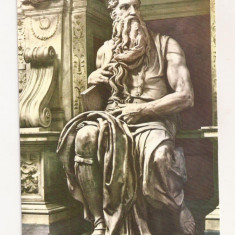 FA53-Carte Postala- ITALIA - Roma, Mose di Michelangelo, necirculata 1968