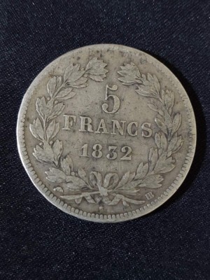 Franța 1832 BB - 5 franci - Monedă de argint foto