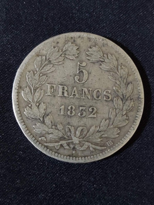Franța 1832 BB - 5 franci - Monedă de argint