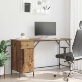 vidaXL Birou de calculator Lemn Vechi 131 x 48 x 75 cm Lemn compozit 882832