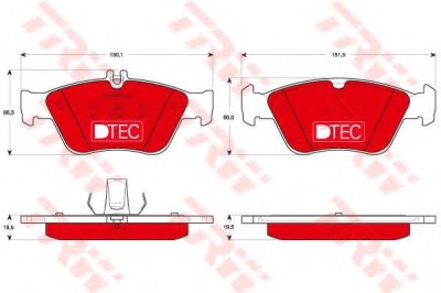 Set placute frana,frana disc MERCEDES C-CLASS (W202) (1993 - 2000) TRW GDB1205DTE foto
