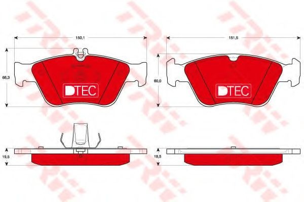 Set placute frana,frana disc MERCEDES C-CLASS (W202) (1993 - 2000) TRW GDB1205DTE