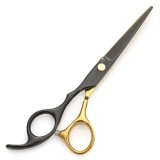 Cumpara ieftin Foarfeca de tuns, din inox, lungime 17 cm, negru auriu