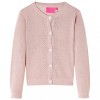Cardigan pentru copii tricotat, roz deschis, 128, vidaXL